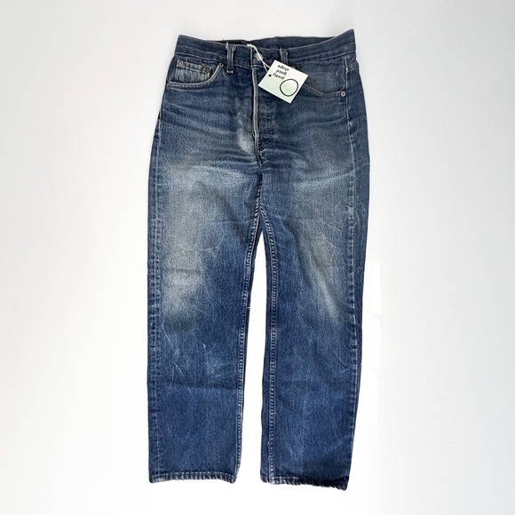 Vintage 90's Levi's 501 Straight Slim High Waist Well Worn Jean - 31 x 26.5 - Picture 10 of 11